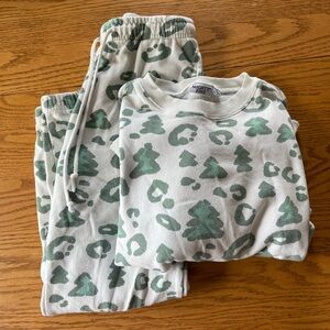 Christmas Cheetah Print Lounge Set